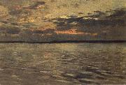 Levitan, Isaak Lake evening oil painting artist